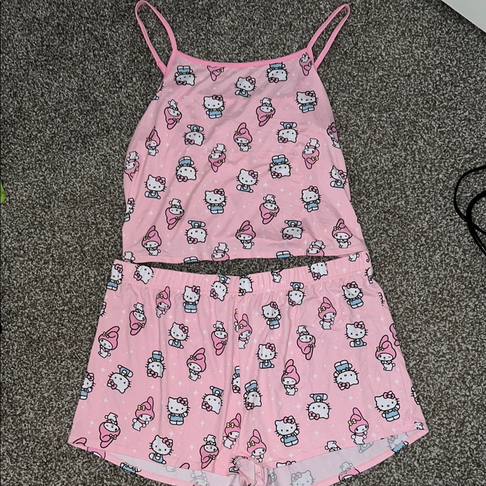 Sanrio Hello Kitty & My Melody Pink Pajama Set